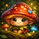 Colorful and expressive abstract avatar design with geometric shapes and vivid hues.