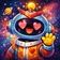 Brightly colored geometric animal avatar with a friendly expression for a customer review profile picture.